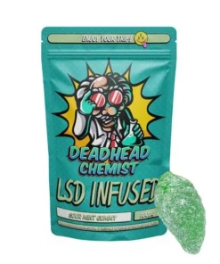 LSD Edible 100ug Sour Mint Gummy Deadhead Chemist